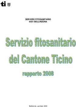 SERVIZIO FITOSANITARIO 6501 BELLINZONA - Bellinzona, gennaio 2009 - Repubblica e Cantone Ticino