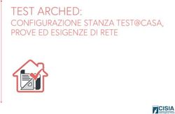 TEST ARCHED: CONFIGURAZIONE STANZA TEST@CASA, PROVE ED ESIGENZE DI RETE - CISIA