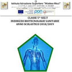 CLASSE 5 SEZ.T INDIRIZZO BIOTECNOLOGIE SANITARIE ANNO SCOLASTICO 2018/2019