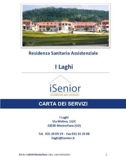 I Laghi CARTA DEI SERVIZI - Residenza Sanitaria Assistenziale - iSenior