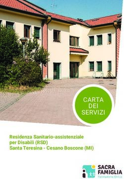 CARTA DEI SERVIZI Residenza Sanitario-assistenziale per Disabili (RSD) Santa Teresina - Cesano Boscone (MI) - Fondazione Sacra Famiglia