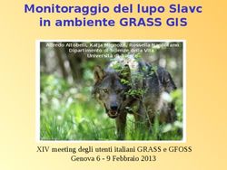 Monitoraggio del lupo Slavc in ambiente GRASS GIS - XIV meeting degli utenti italiani GRASS e GFOSS Genova 6 - 9 Febbraio 2013