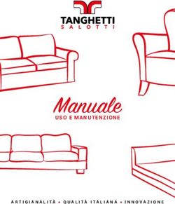 Manuale USO E MANUTENZIONE - ARTIGIANALITÀ QUALITÀ ITALIANA INNOVAZIONE - Tanghetti Salotti