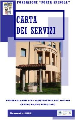 CARTA DEI SERVIZI FONDAZIONE "PORTA SPINOLA" - Fondazione Porta Spinola