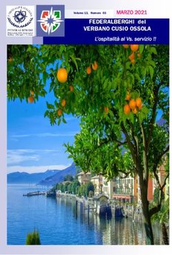 VERBANO CUSIO OSSOLA FEDERALBERGHI del - MARZO 2021 L'ospitalit&agrave; al Vs. servizio !! - Federalberghi VCO