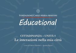 Le interazioni nella mia citt&agrave; - CITTADINANZA - UNIT&Agrave; 5 a cura di Federico Defendenti e Agostino Frigerio - Fondazione Carlo Maria Martini