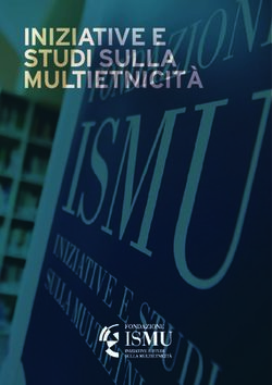 INIZIATIVE E STUDI SULLA MULTIETNICIT&Agrave; - FONDAZIONE ...