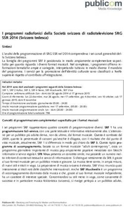 I programmi radiofonici della Società svizzera di radiotelevisione SRG SSR 2014 (Svizzera tedesca) - BAKOM