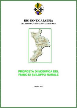 REGIONE CALABRIA - PROPOSTA DI MODIFICA DEL PIANO DI SVILUPPO RURALE - DIPARTIMENTO AGRICOLTURA CACCIA E PESCA