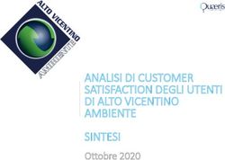 ANALISI DI CUSTOMER SATISFACTION DEGLI UTENTI DI ALTO VICENTINO AMBIENTE SINTESI - Ottobre 2020