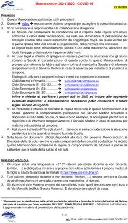 Memorandum 2021-2022 - COVID-19 - Scuola Europea di ...