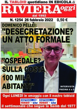 "DESECRETAZIONE? UN ATTO FORMALE - "OSPEDALE? SULLA COSTA 100 MILA ABITANTI" - Riviera ...