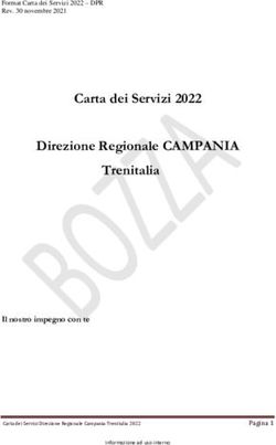 Carta dei Servizi 2022 Direzione Regionale CAMPANIA Trenitalia - Il nostro impegno con te