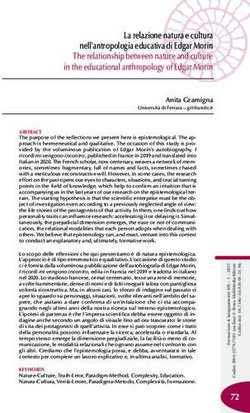 La relazione natura e cultura nell'antropologia educativa di Edgar Morin The relationship between nature and culture in the educational ...