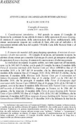 RASSEGNE - La Comunità Internazionale