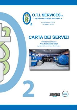 CARTA DEI SERVIZI CENTRO DI MEDICINA IPERBARICA - Direttore Sanitario Prof. Giampiero Giron
