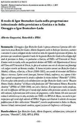Il ruolo di Igor Bestuzhev-Lada nella progettazione istituzionale della previsione a Gorizia e in Italia Omaggio a Igor Bestuzhev-Lada - OpenstarTs