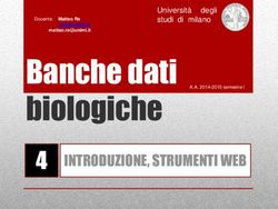 Banche dati biologiche - 4 INTRODUZIONE, STRUMENTI WEB - Universit&agrave; studi di milano
