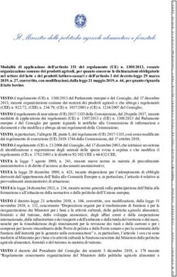 Il Ministro delle politiche agricole alimentari e forestali