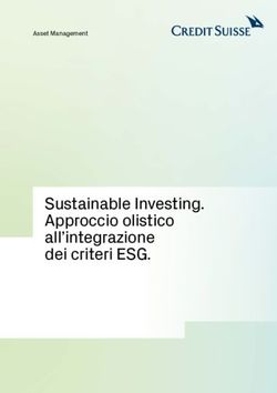 Sustainable Investing. Approccio olistico all'integrazione dei criteri ESG - Asset Management