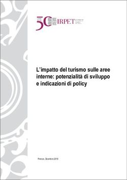 L'impatto del turismo sulle aree interne: potenzialità di sviluppo e indicazioni di policy - Irpet