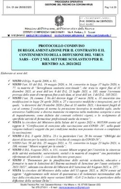 PROTOCOLLO CONDIVISO DI REGOLAMENTAZIONE PER IL CONTRASTO E IL CONTENIMENTO DELLA DIFFUSIONE DEL VIRUS SARS - COV 2 NEL SETTORE SCOLASTICO PER IL ...