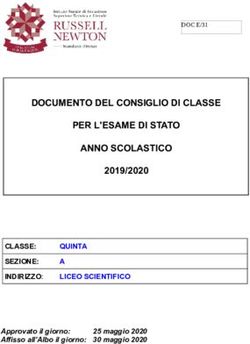DOCUMENTO DEL CONSIGLIO DI CLASSE PER L'ESAME DI STATO ANNO SCOLASTICO - 2019/2020 CLASSE: SEZIONE: INDIRIZZO