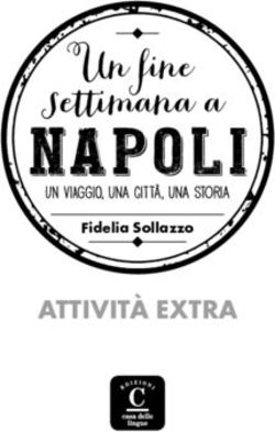 NAPOLI settimana a - ATTIVITÀ EXTRA - Casa delle Lingue ...