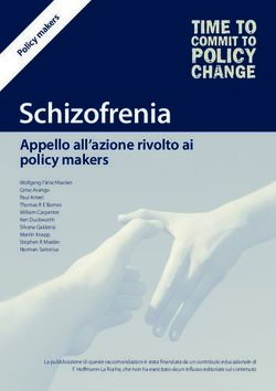 Schizofrenia Appello all'azione rivolto ai policy makers - Oxford Health Policy Forum
