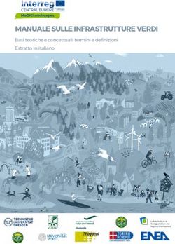 MANUALE SULLE INFRASTRUTTURE VERDI - Basi teoriche e concettuali, termini e definizioni Estratto in italiano - Interreg Central Europe
