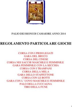 REGOLAMENTO PARTICOLARE GIOCHI