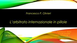 L'arbitrato internazionale in pillole - Francesco P. Olivieri - 28 Settembre 2021 - Fondazione Forense Firenze