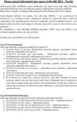 Elenco prezzi informativi per opere civili edili 2021 - Novit&agrave; - Novit&agrave;