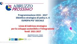 EUROPA PIU' SOCIALE Programmazione 2021 - 2027 Obiettivo strategico di policy n. 4 - 2027 Obiettivo strategico di policy n ...