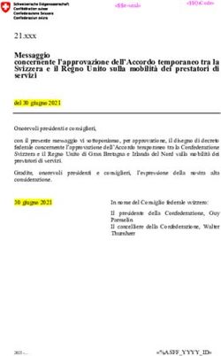 Messaggio concernente l'approvazione dell'Accordo temporaneo tra la Svizzera e il Regno Unito sulla mobilit&agrave; dei prestatori di - Der Bundesrat ...