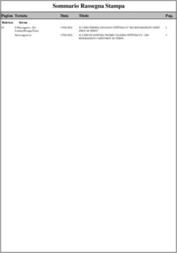 Sommario Rassegna Stampa - UMBRAGROUP