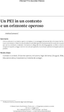 Un PEI in un contesto e un orizzonte operoso