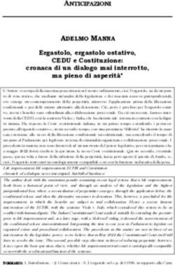 ADELMO MANNA Ergastolo, ergastolo ostativo, CEDU e Costituzione: cronaca di un dialogo mai interrotto, ma pieno di asperità* - Archivio Penale