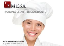 MAKING CLEVER RESTAURANTS - RESTAURANT BOOKING ENGINE SOFTWARE DESCRIPTIONS V1 - Sintur Sinergie Turistiche