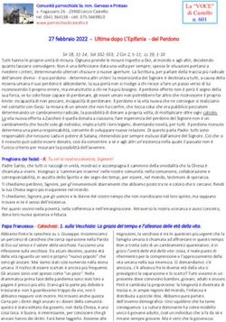 27 febbraio 2022 - Ultima dopo L'Epifania - del Perdono - del Perdono La ...