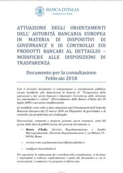 ATTUAZIONE DEGLI ORIENTAMENTI DELL' AUTORITA BANCARIA EUROPEA IN MATERIA DI DISPOSITIVI DI - Banca d'Italia