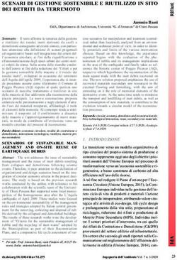 SCENARI DI GESTIONE SOSTENIBILE E RIUTILIZZO IN SITO DEI DETRITI DA TERREMOTO