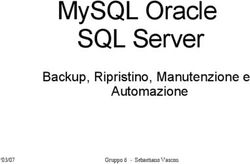 MYSQL ORACLE SQL SERVER - BACKUP, RIPRISTINO, MANUTENZIONE E AUTOMAZIONE GRUPPO 6 - SEBASTIANO VASCON