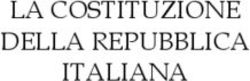 LA COSTITUZIONE DELLA REPUBBLICA ITALIANA