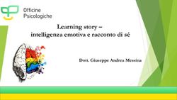 Learning story - intelligenza emotiva e racconto di s&eacute; - Dott. Giuseppe Andrea Messina