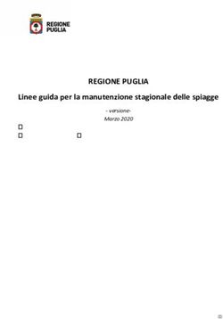 REGIONE PUGLIA Linee guida per la manutenzione stagionale delle spiagge - versione-Marzo 2020