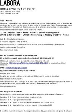 LABORA ROMA HYBRID ART PRIZE - 21-31 October 2020 online 29-31 October 2020 live Art.1 - Finalità - Arteinformado