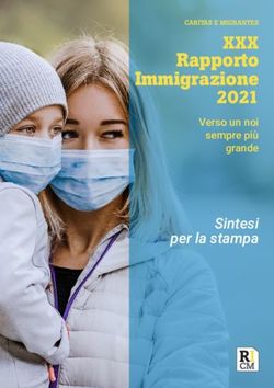 XXX 2021 Rapporto Immigrazione - Sintesi per la stampa - Caritas Inmigration