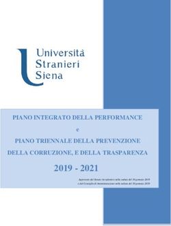 2019 2021 PIANO INTEGRATO DELLA PERFORMANCE PIANO TRIENNALE DELLA PREVENZIONE DELLA CORRUZIONE, E DELLA TRASPARENZA - e - Università per ...