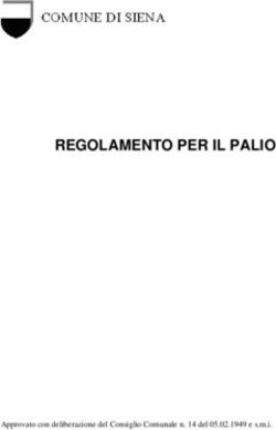 REGOLAMENTO PER IL PALIO - Approvato con deliberazione del Consiglio Comunale n. 14 del 05.02.1949 e s.m.i - Comune di Siena